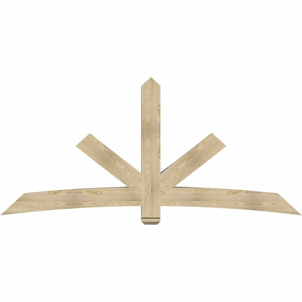 Ekena Millwork Alberta Rough Sawn Timber Gable Bracket, Douglas Fir, 96"W x 44"H x 6"D x 6"F, 11/12 Pitch GBW096X44X0606ALB00RDF - main